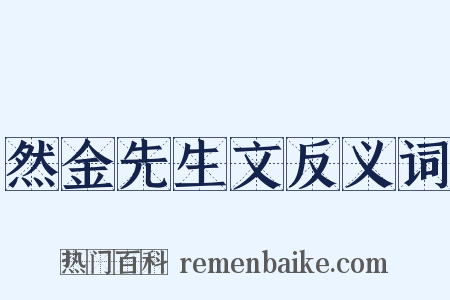 然金先生文反义词是什么意思的图片